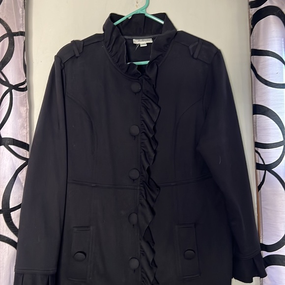 DressBarn Ruffled Button Jacket Large - Picture 11 of 14